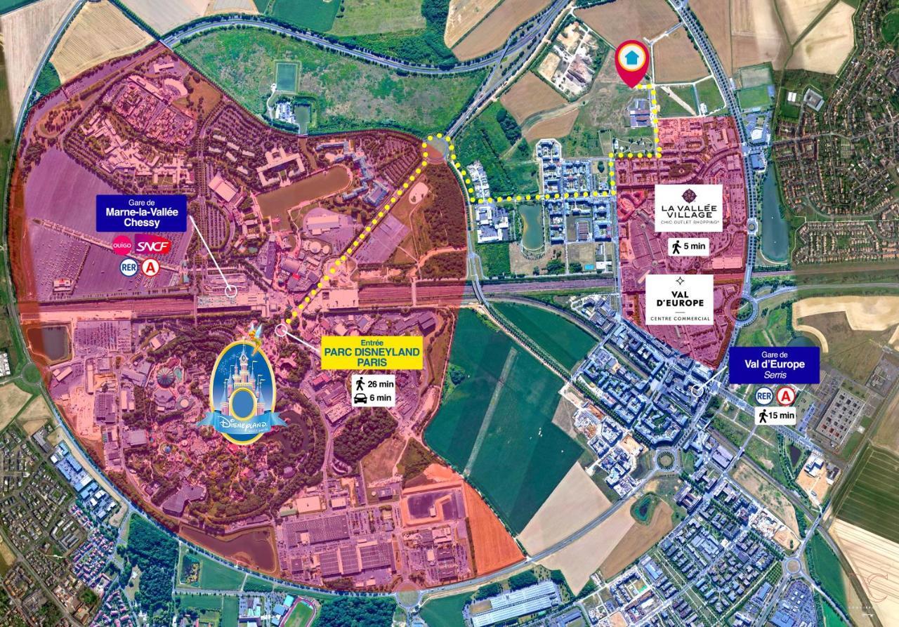 Disneyland-Paris 8Pers,Parking, Borne Recharge Ve, Wifi Serris Ngoại thất bức ảnh